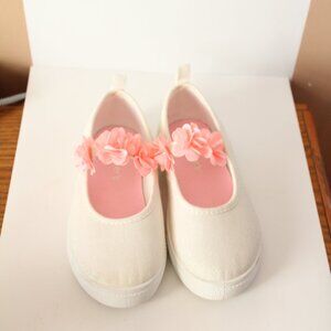 Carters Size 12 Cream Canvas Dress Shoes Easter